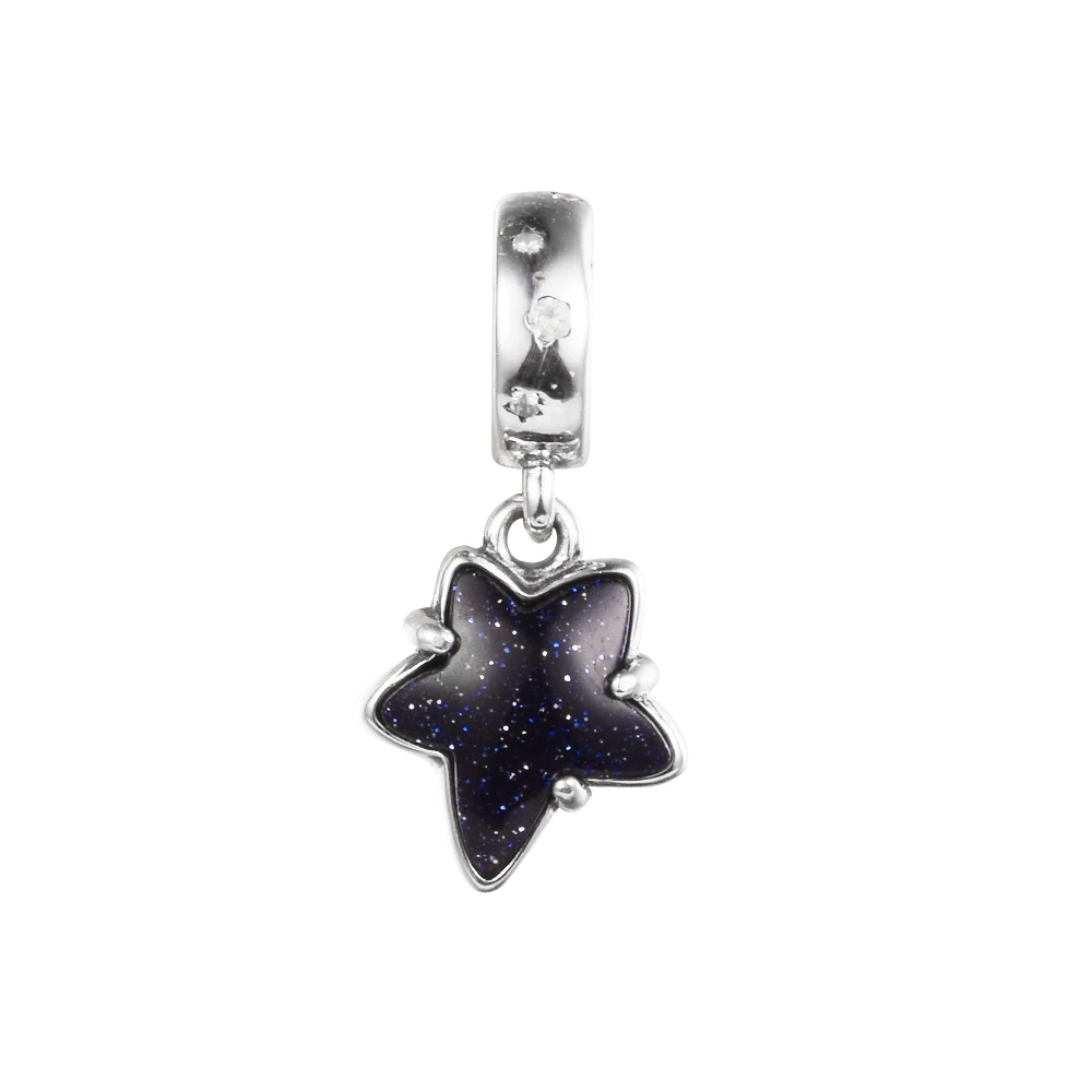 Fit Pandora 925 Bracciale Celestial Galaxy Star Murano Charms Perline In Argento Sterling Per La Creazione Di Gioielli Fai Da Te Donne Pulseras Regalo