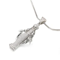 VANAXIN Iced Out Virgin Mary Mama Pendant Religious Jewelry 14k Gold Plated Virgen De Guadalupe Necklace Charms Our Lady 2