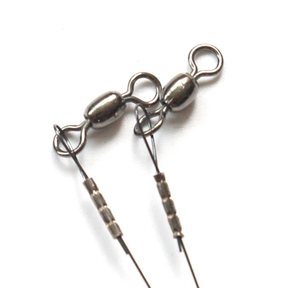 7x7 Fishing Leader Line 2x Fishing Wire Leader Line With Swivel Duo-Lock Snap For PredatoryFish Bite-proof Parts