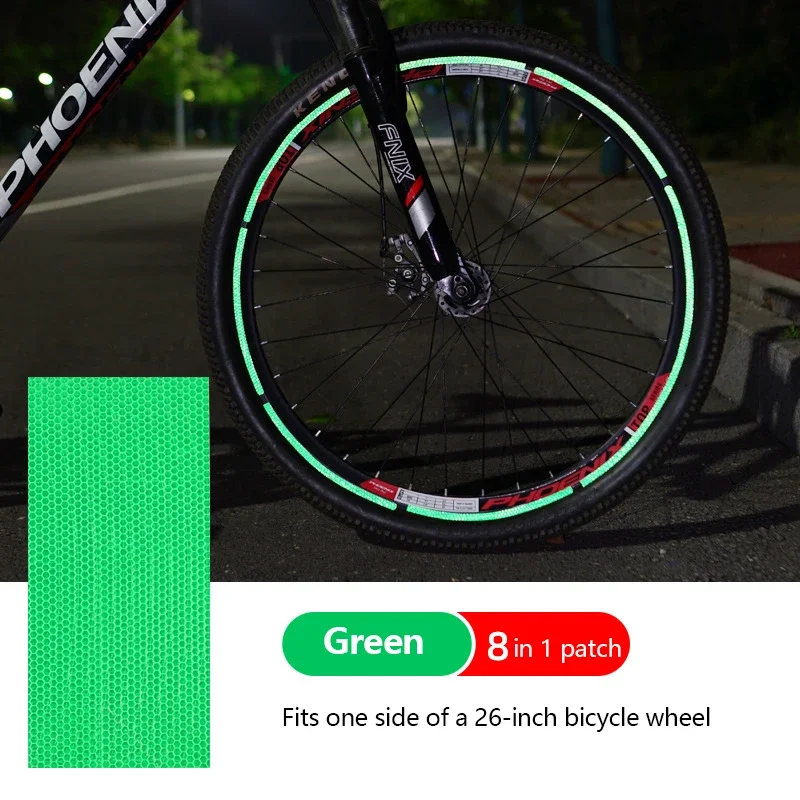 Adhésif réfléchissant autocollant sur jante roue de vélo