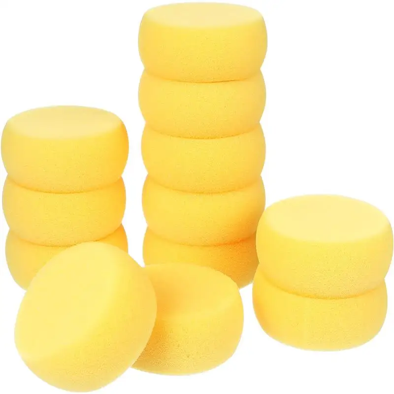 12pcs Round Synthetic Watercolor Artist Sponges For Painting Crafts Pottery  (yellow) - Sponges & Scouring Pads - AliExpress