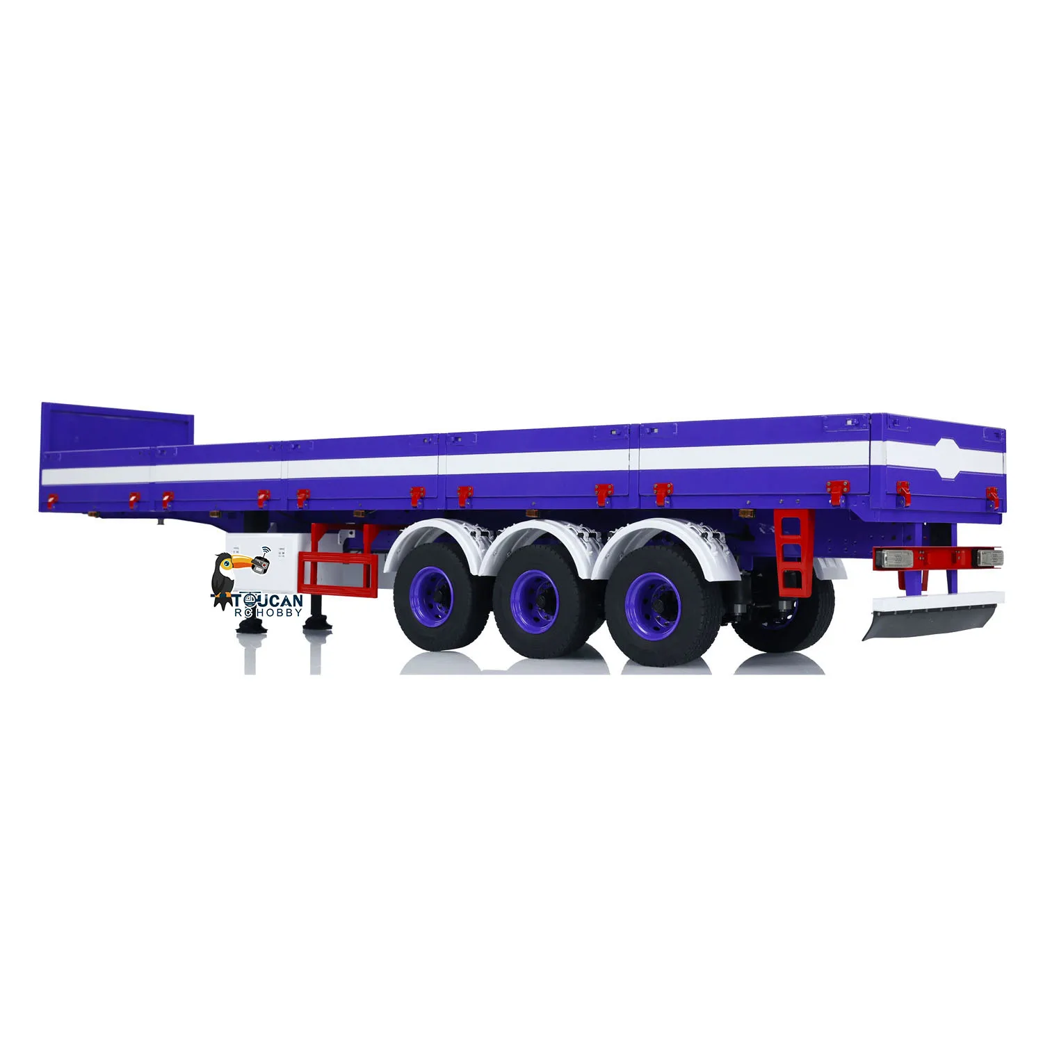 1/14 Metal Semi Trailer 3 Axles Spare Parts for Toys Remote Control Tractor Car RC Dump Trucks Vehicle Accessories THZH1996 2