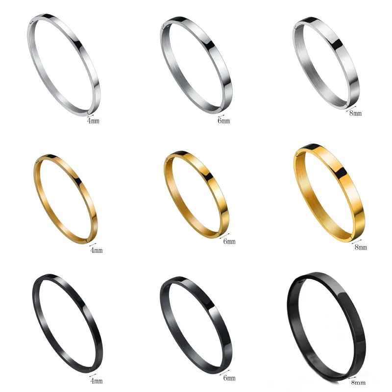 Stainless Steel Bangle Bracelet for Men and Women