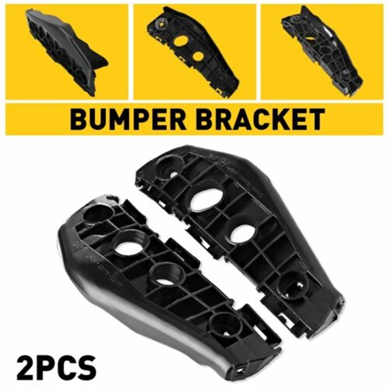 Supports De Pare-choc Avant Toyota Corolla 2017-2019 - 2 Pièces Noires ABS - Neuf