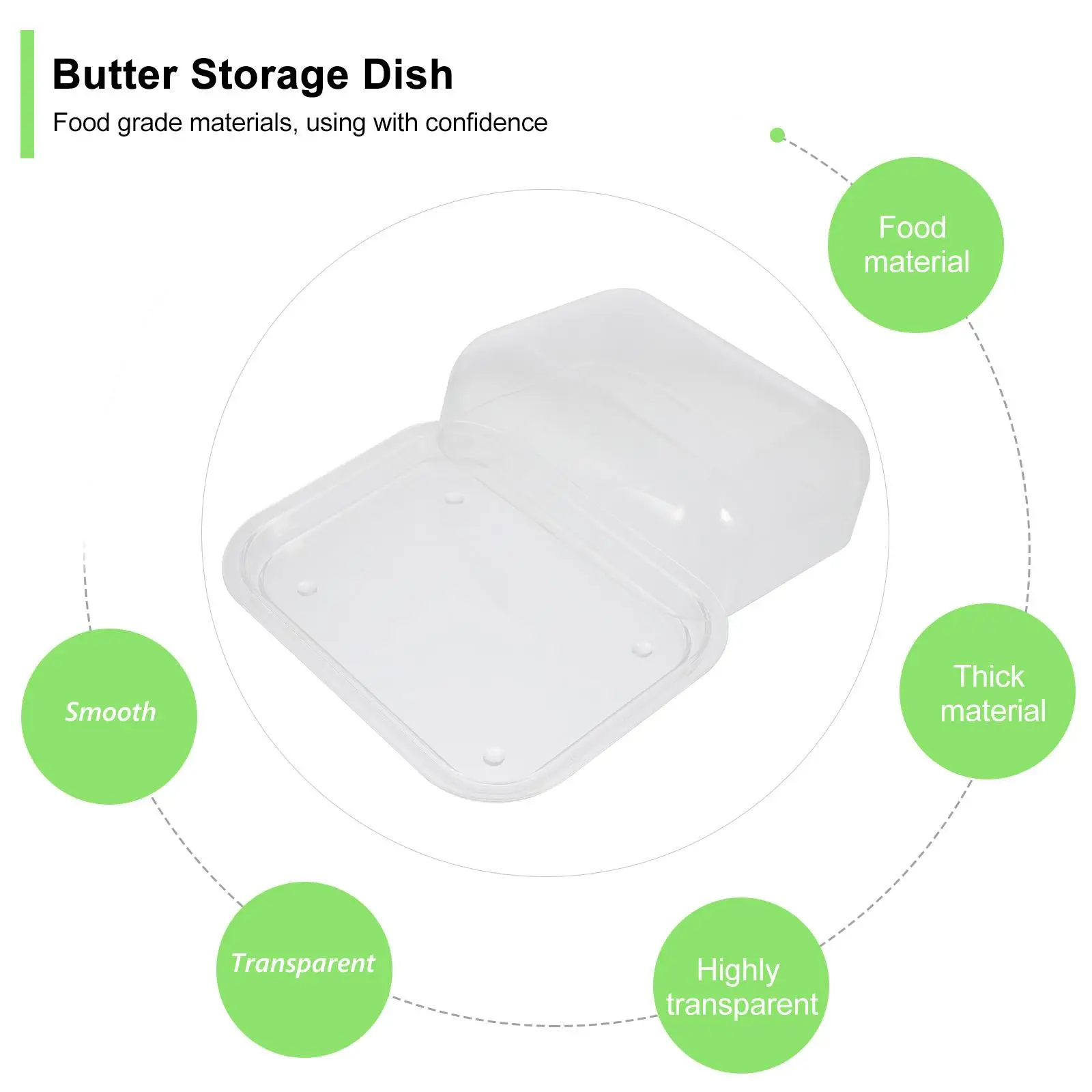 Butter Box Holder Dessert Server Food Containers Home Tableware Acrylic Restaurant Serving Utensils