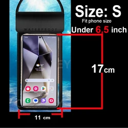 Universal IPX8 Waterproof Phone Pouch & Protective Bag (Black S)