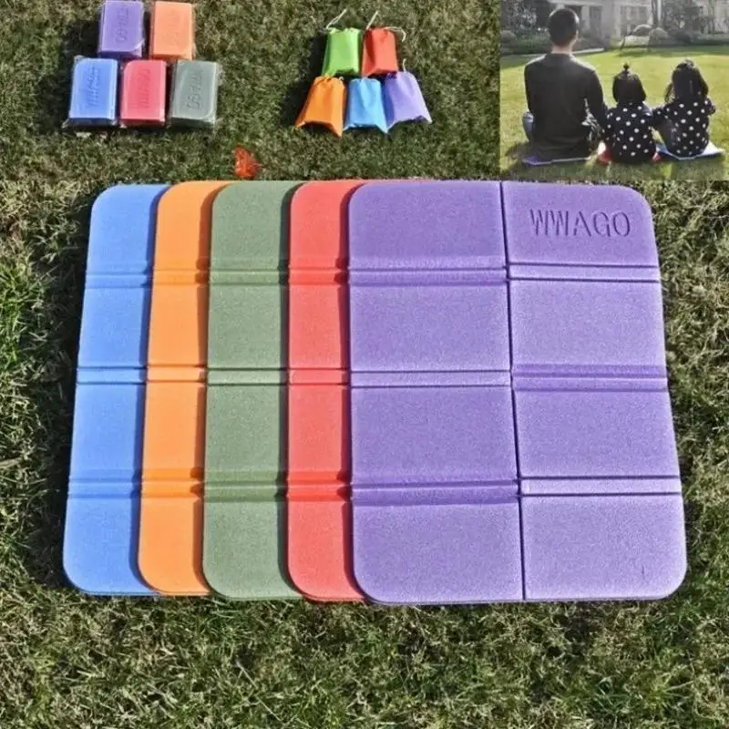 1 Pcs Outdoor Folding Pad Seat Cushion Picnic Mat Waterproof Moisture-proof EVA Household Products 8 Color Portable Single Pad