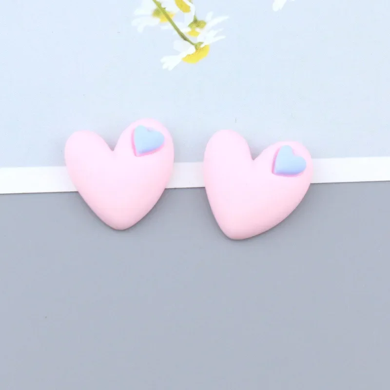Cute heart resin flat back Embellishments scrapbook Kawai DIY decorative accessories 10pcs Q53 6