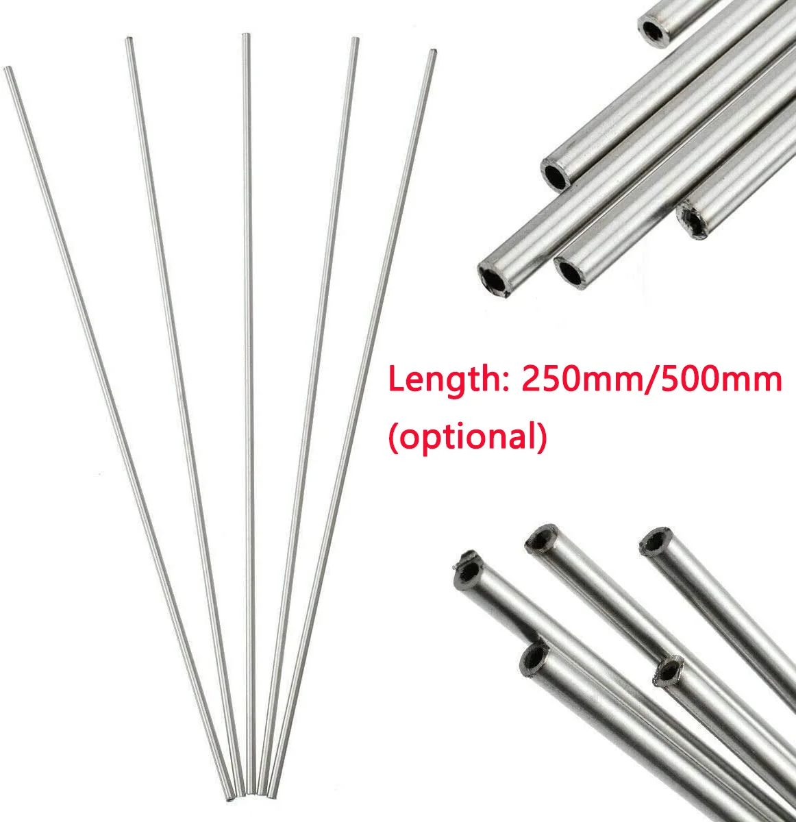 304 Stainless Steel Round Capillary Tube OD 0.3-12mm ID 0.1-11mm 250mm 500mm long 1pcs stainless steel tube