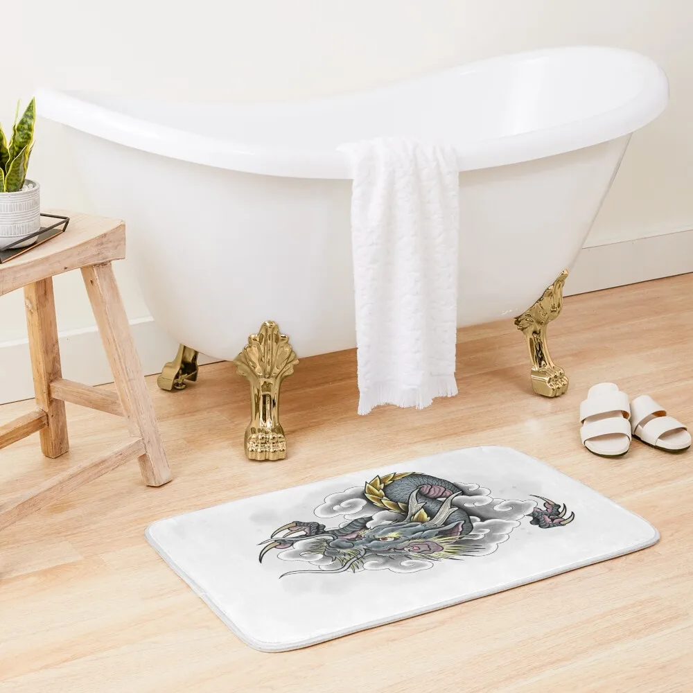 

Japanese dragon design. Bath Mat Carpet Carpet Carpet For Bathroom Non-Slip Pad Mat