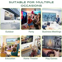 120 inch Projector Screen 16:9 Foldable Anti-Crease Portable Projector Movies Screens for Home Theater Indoor Outdoor Camping - Image 5