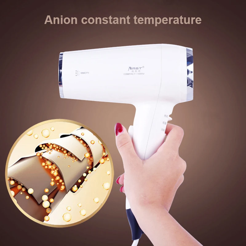 Professional Hotel Hair Dryer Wall Mounted Negative ion Hairdryer with Holder Base 3 Gears Adjustment For Household Bathroom