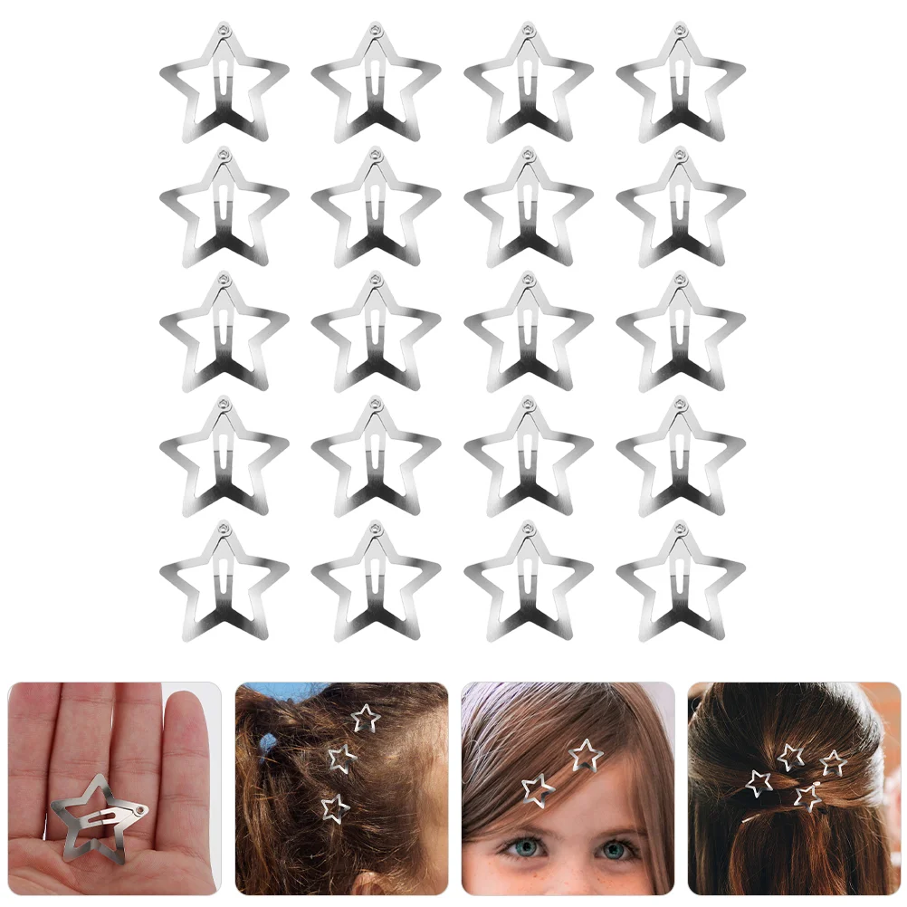 

30pcs Star Hair Clips Snap Hair Clips Cute Hair Barrettes Women Hair Accessories