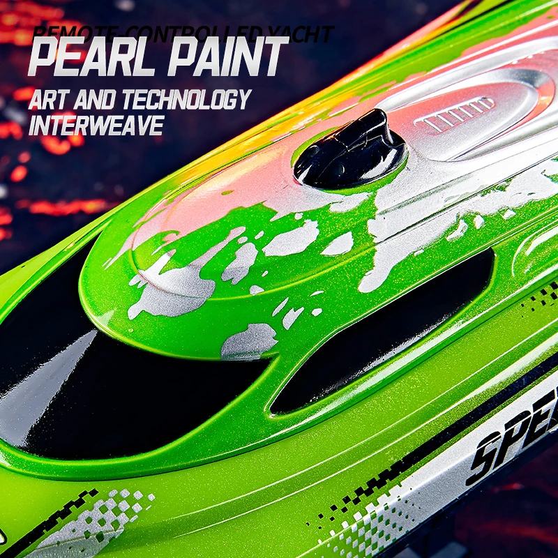 HJ820 2.4GHZ RTR brushed RC electric simulation high-speed speedboat model with LED lights remote control boat children's toys 5