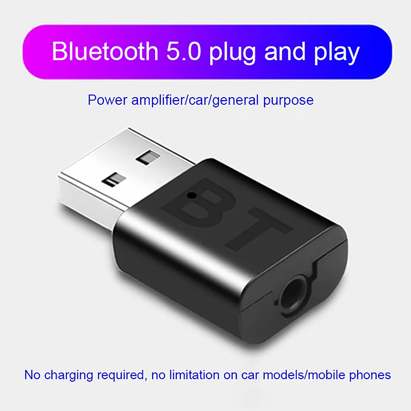 

1 компл. Автомобильный музыкальный AUX стерео аудио адаптер USB Bluetooth 5,0 приемник беспроводной Bluetooth адаптер 3,5 мм AUX разъем