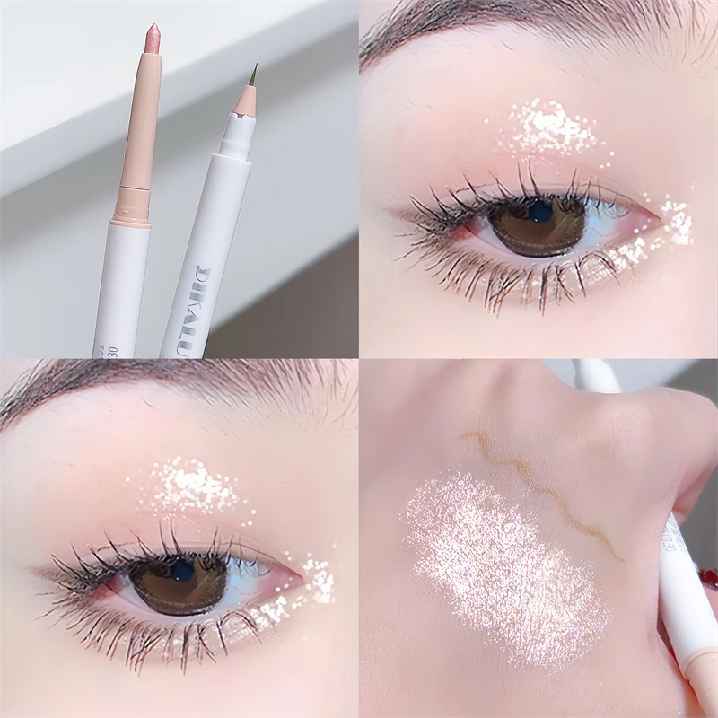 Liquid Eyeliner DIKALU Double Head Sleeping Silkworm Pen Female Highlight Brightening Dual Pearl Matte Eye Makeup Outline Waterproof