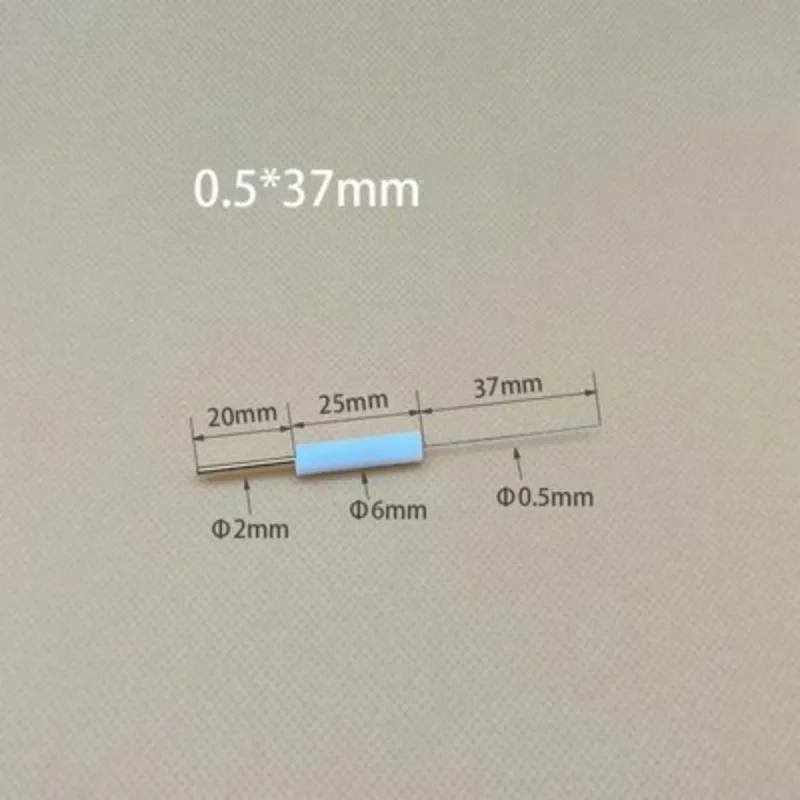 

Электрод из платиновой проволоки чистота покрытия PTFE: 99.99% характеристики: 0,5*37 мм/1*37 мм