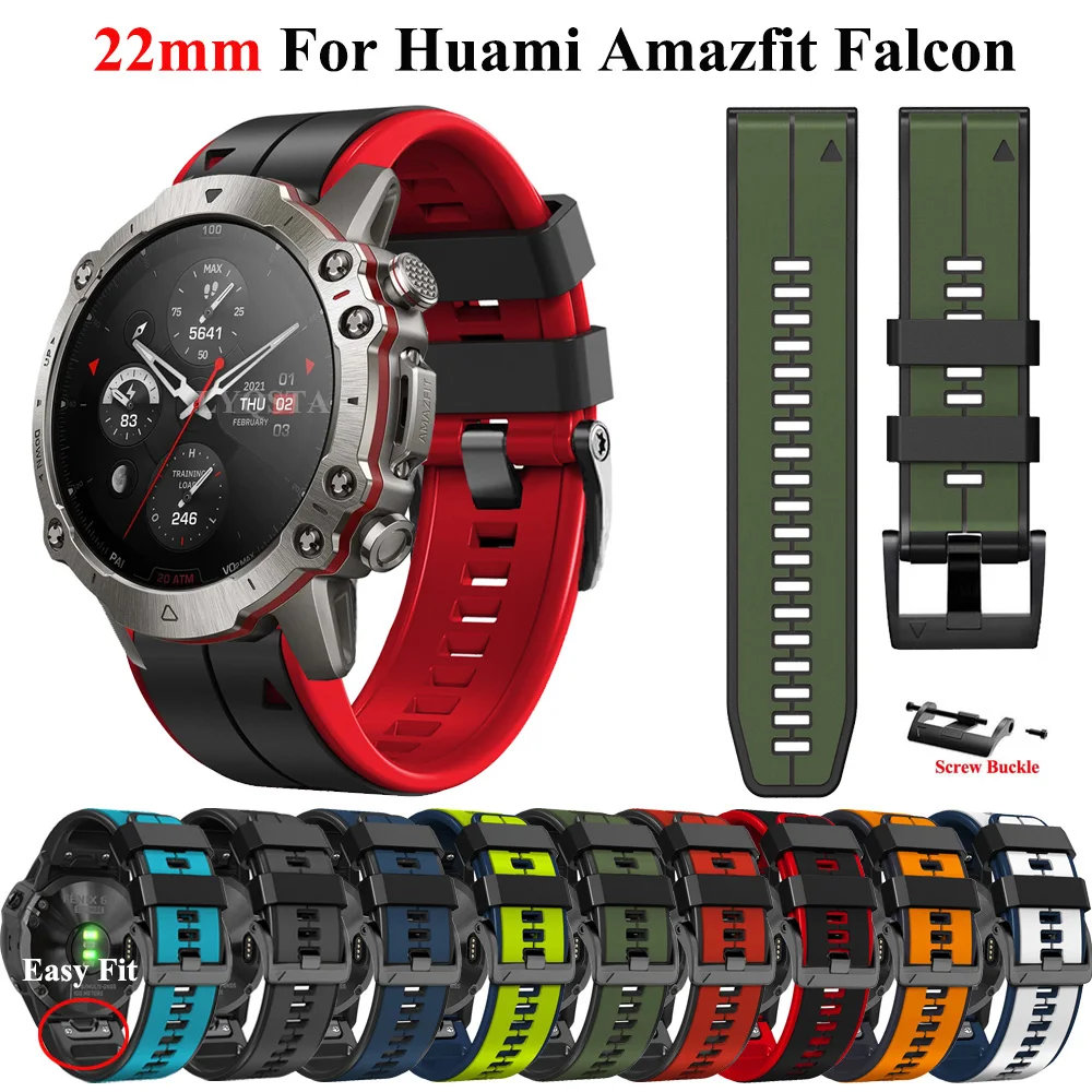 

Ремешок для часов Huami Amazfit, быстросъемный браслет для Amazfit Falcon, 22 мм