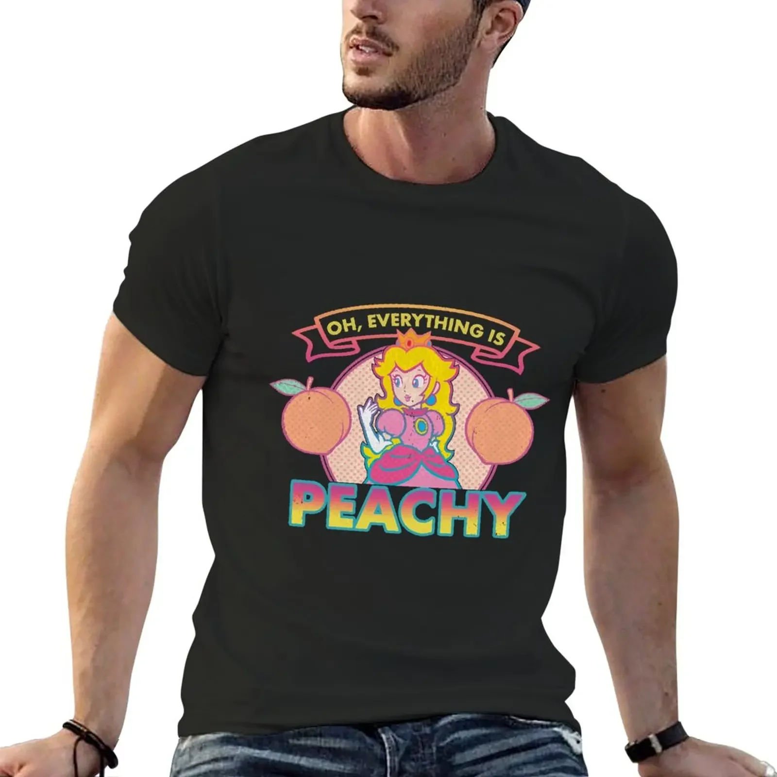 

Oh Everything Is Peachy T-Shirt quick-drying funnys plus sizes mens champion t shirts