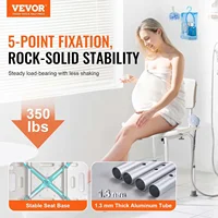 Shower Chair, Shower Seat with Back, Adjustable Height Stool, Chair for Inside Bathtub, Non-Slip Bathroom 2