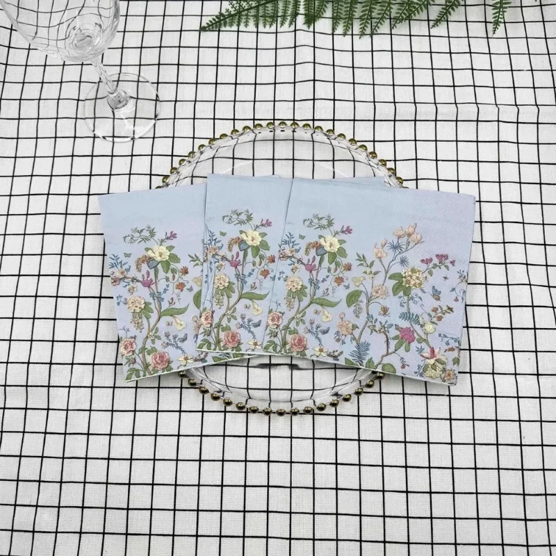 Printed Napkins Premium Floral Paper Napkins 20pcs/Pac for Birthday Party
