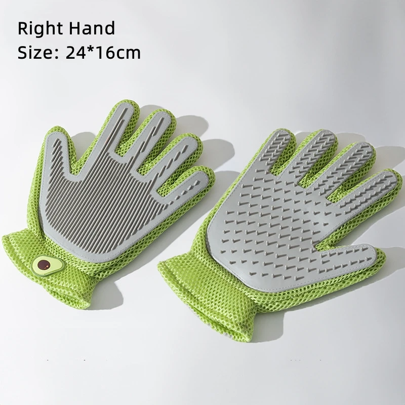Cat Massager Dogs Grooming Glove Silicone Fabric Cats Brush Comb Shedding Hair Gloves Dogs Bath Cleaning Supplies Pet Combs 1pcs