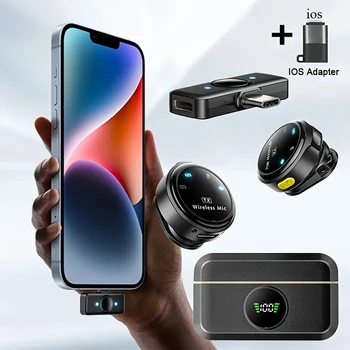 Microfono Lavalier Wireless per Telefono, iPhone, Laptop con Funzione di Cancellazione del Rumore per Registrare Video Durante le Riunioni
