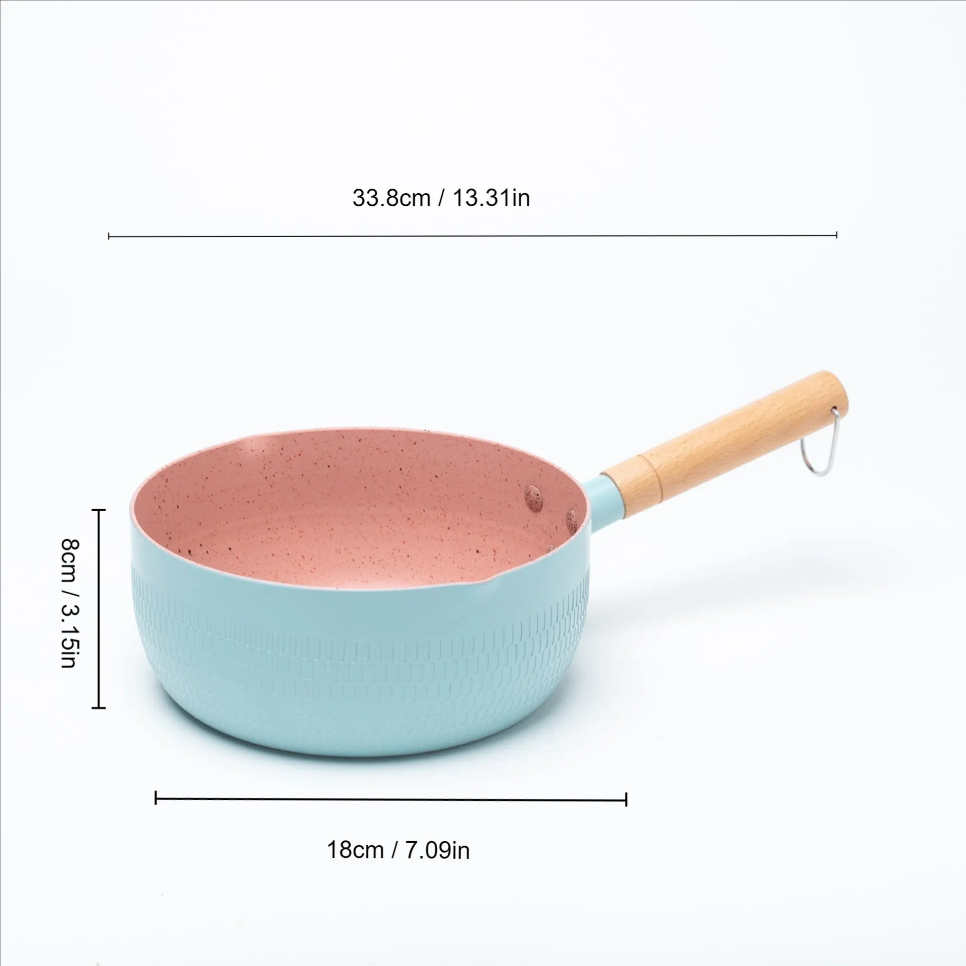 1pc Blue/Green/White Non Stick Pan 6