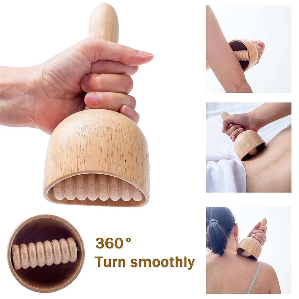 Therapieroller aus Holz, Lymphdrainage-Werkzeug aus Holz, Gua Sha Werkzeug zur Körperformung, Muskelmassage und Entspannung_voghion.com