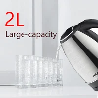 2L Electric Kettle Stainless Steel Kitchen Appliances Smart Kettle 1500W Whistle Kettle Samovar Tea Coffee Thermo Pot Gift 2