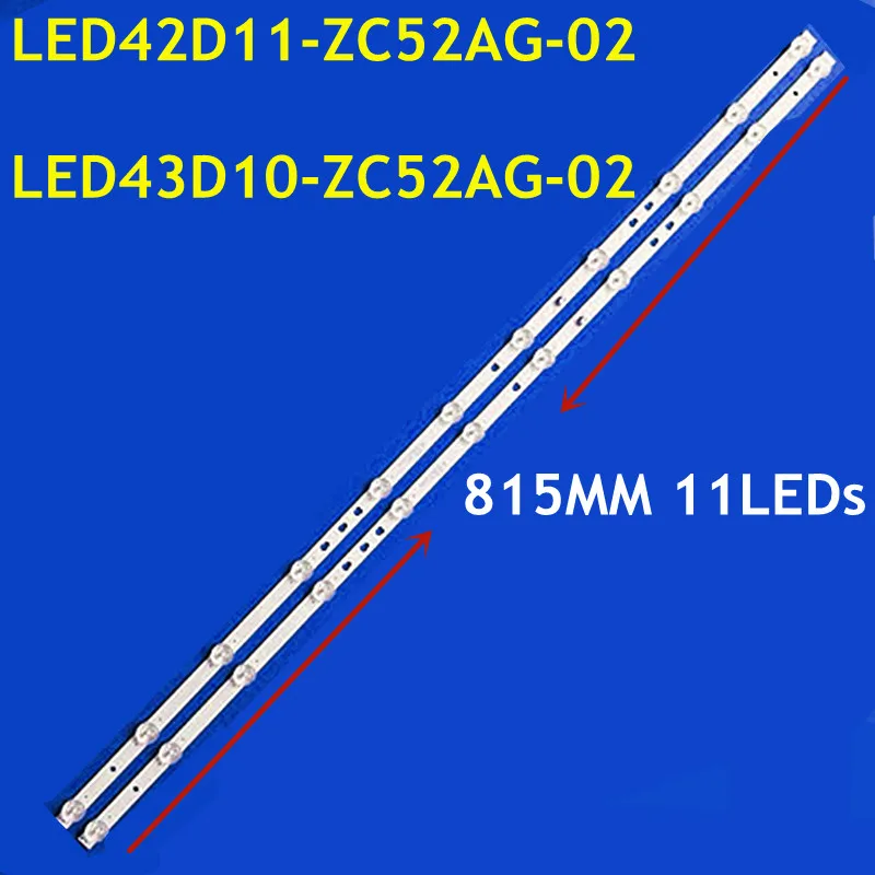 2 sztuk taśmy LED LED42D11-ZC52AG-02 LED43D11-ZC52AG-02 dla 2T-C42CCMA 42M3RA LE43M31 42K31A Z43G2111 LE43C51 42C51