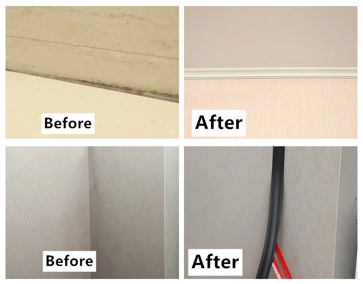 NBR Soft Self-Adhesive Wall Gap Decorative Line Wall Interior Gap Decor Strip Home Waterproof Dustproof Ceiling Baseboard Strip