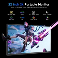 UPERFECT 22inch Touch/No Touch Computer Display 22" Monitor 2K 1440P 100% sRGB IPS Screen w/ Stand For Laptop PC Mac Phone Game - Image 2