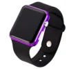 New fashion creative led square thin electronic watch sports display electronic silicone watch 3