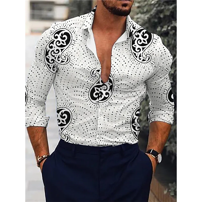 Camicia a maniche lunghe con motivo grafico - Abbigliamento 1AATGT