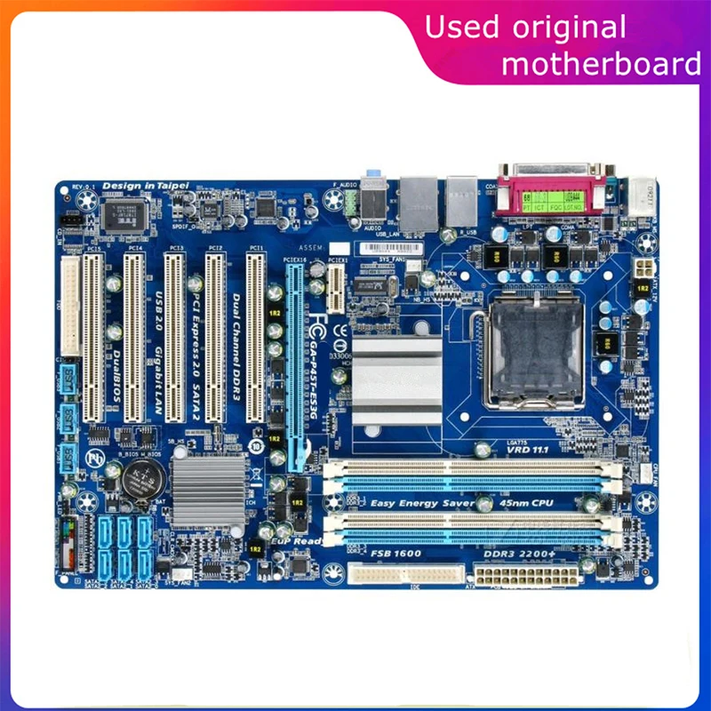 

Б/у материнская плата LGA 775 для Intel P45 Φ компьютера USB2.0 SATA2 DDR3 16G десктопная материнская плата