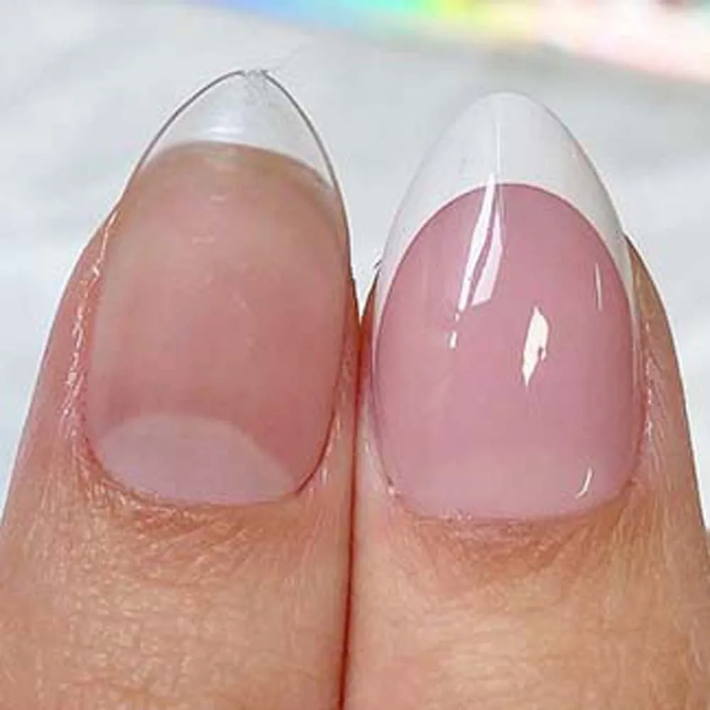 300pcs/box Short Square Shaped Matte Soft Gel Tips Press on Nails Droplet Shaped Extension Soft Nails Solid Color 15 Sizes