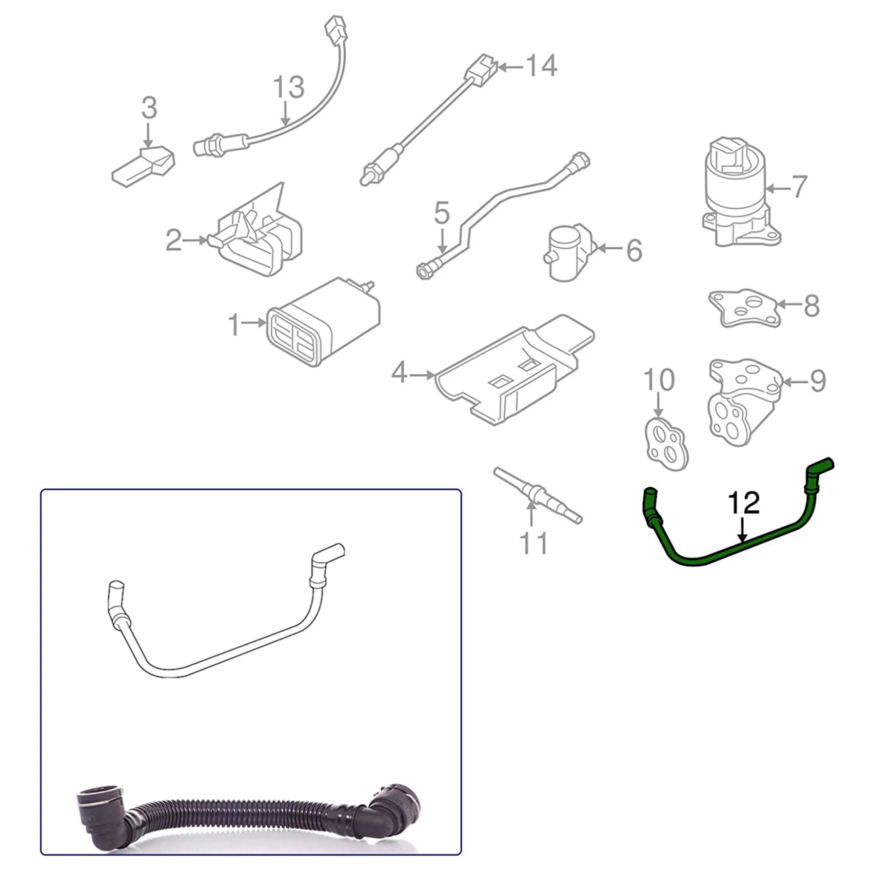 Engine Breather Pipes Crankcase Ventilation Pipe 55569027 55569028 for Chevrolet Cruze 1.6 1.8 Epica 1.8 Excelle 2009-2015