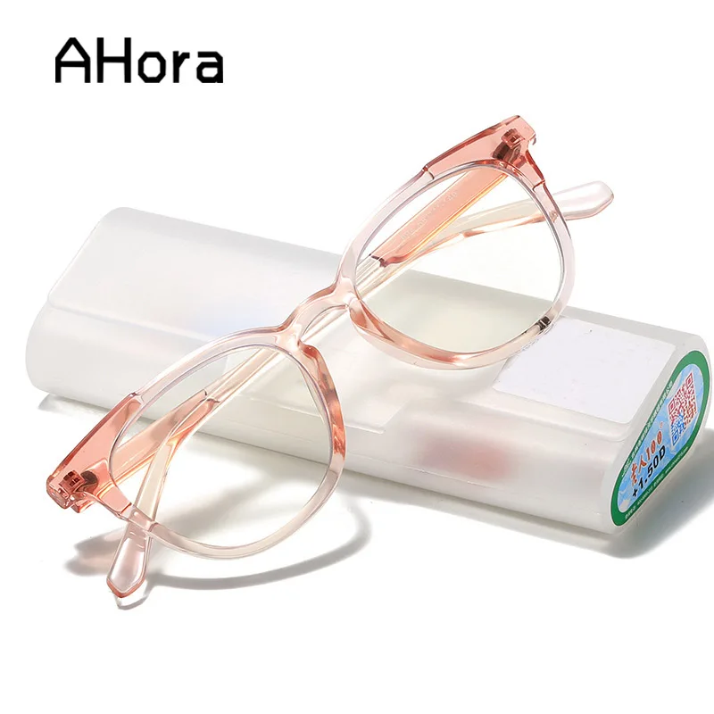 

Ahora Women TR Jelly Reading Glasses Blocking Blue Light Full Frame Presbyopia Eyeglasses With Diopter +1.0+1.5+2.0+2.5...+4.0