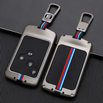 Custodia per chiave auto in lega di zinco per Renault Duster Captur Clio Logan Megane 1 2 3 Koleos copertura panoramica chiavi accessori protezione