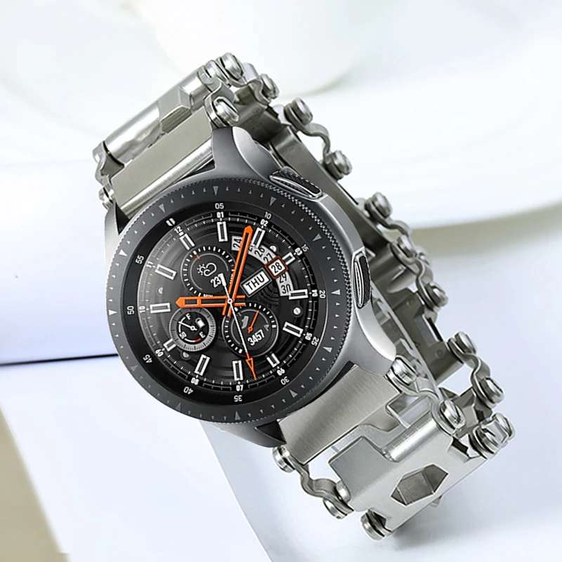 22mm Metal Outdoor Multifunctional Tool Wristband