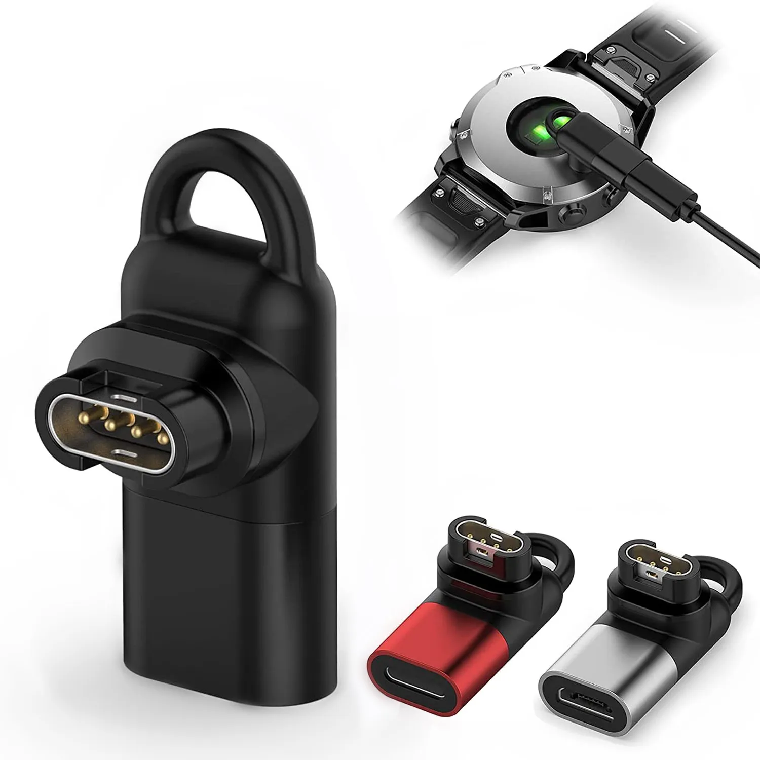Chargeur De Montre Intelligente 2 Broches 2,84 Mm Magnétique, Câble De Charge USB Portable Magnétique Pour Montre Intelligente, Câble De Charge USB Avec Fonctions De Sécurité Intégrées, (noir