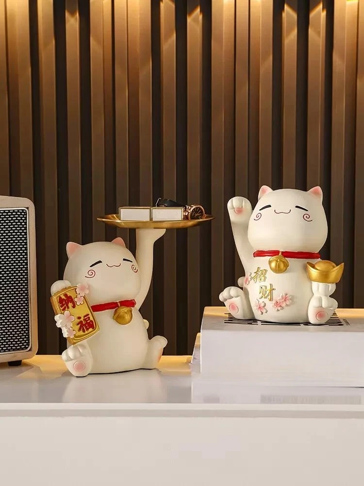

Maneki Neko Porch Living Room Home TV Cabinet Furnishings Office Desktop Decorations