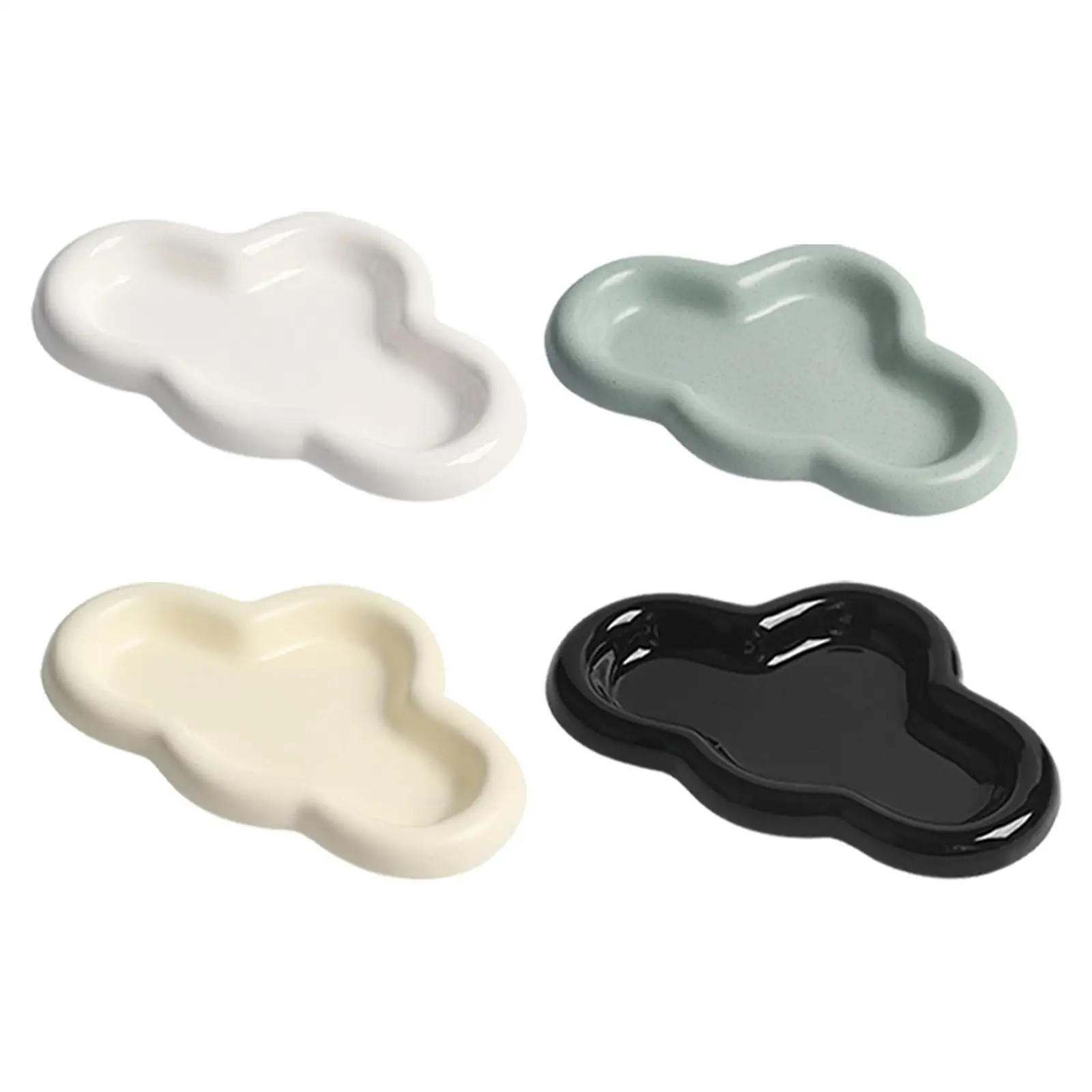 

Ceramic Jewelry Tray Cloud Shape for Rings Earrings Modern Trinket Tray for Entryway Table Counter Top Tabletop Home Decoration
