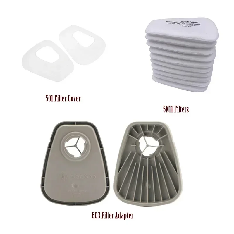 Respirator Filter Electrostatic 5N11 501 503 603 Adapter for 3M 6200/7502/6800/FF402 Painting Spraying Gas Mask Accessories