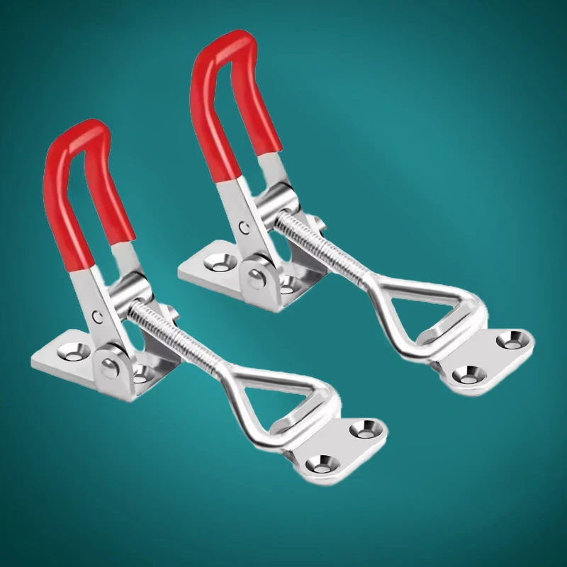 Toggle Latches 8PCS Iron Galvanized/Stainless Steel Adjustable Toggle Clamp Catch Clasp Quick Release Anti-Slip Push Pull Toggle