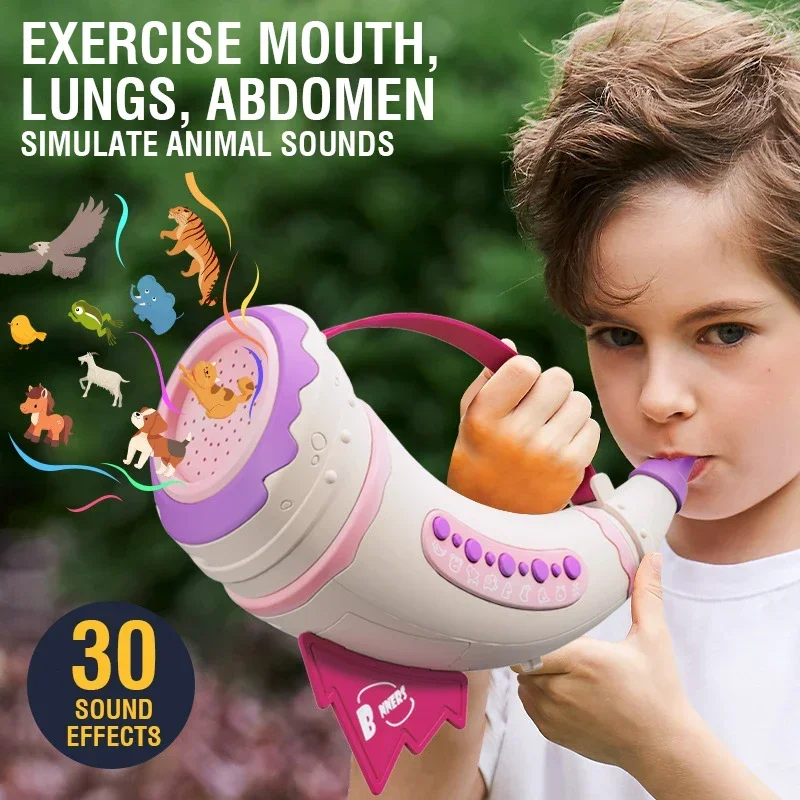 Animal Sound Horn Trumpet Sound Maker Children Toy Musical Instrument for Kids Early Educational Montessori Toys Kids Gift