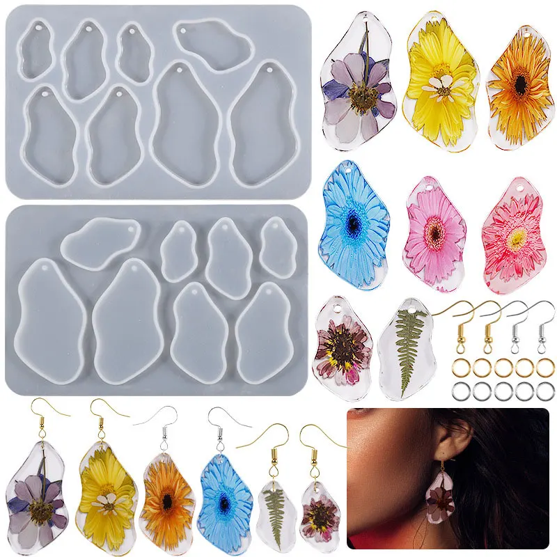 Diamond Crown Key Earring Silicone Mold for DIY Epoxy Resin Craft