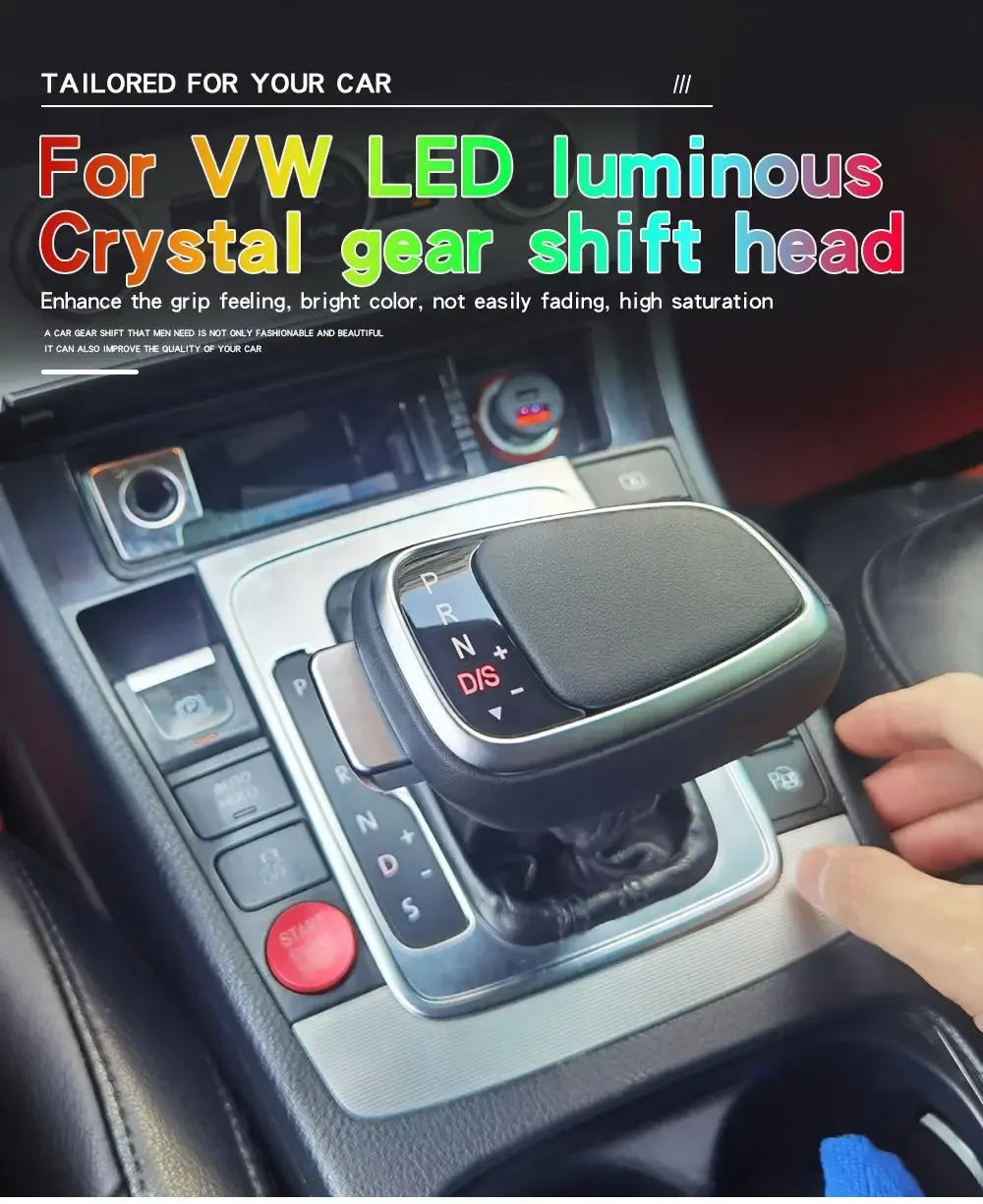 Electronic Led Shift Handle For Vw Golf 7 Mk6 Mk7 Passat B7 B8 Tiguan Mk2 Dsg V