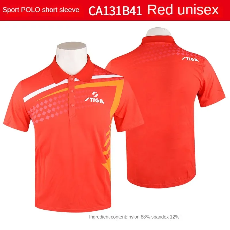 Sport jersey stiga Table tennis clothes men women t-shirts T shirt ping pong quick dry top polo CA-131B